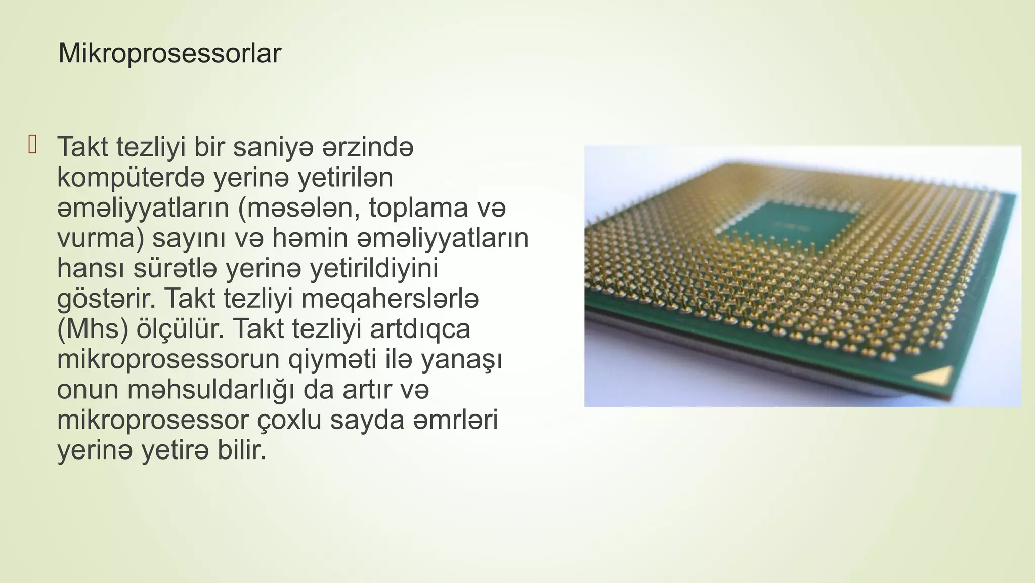 Mikroprosessorlar | PPT