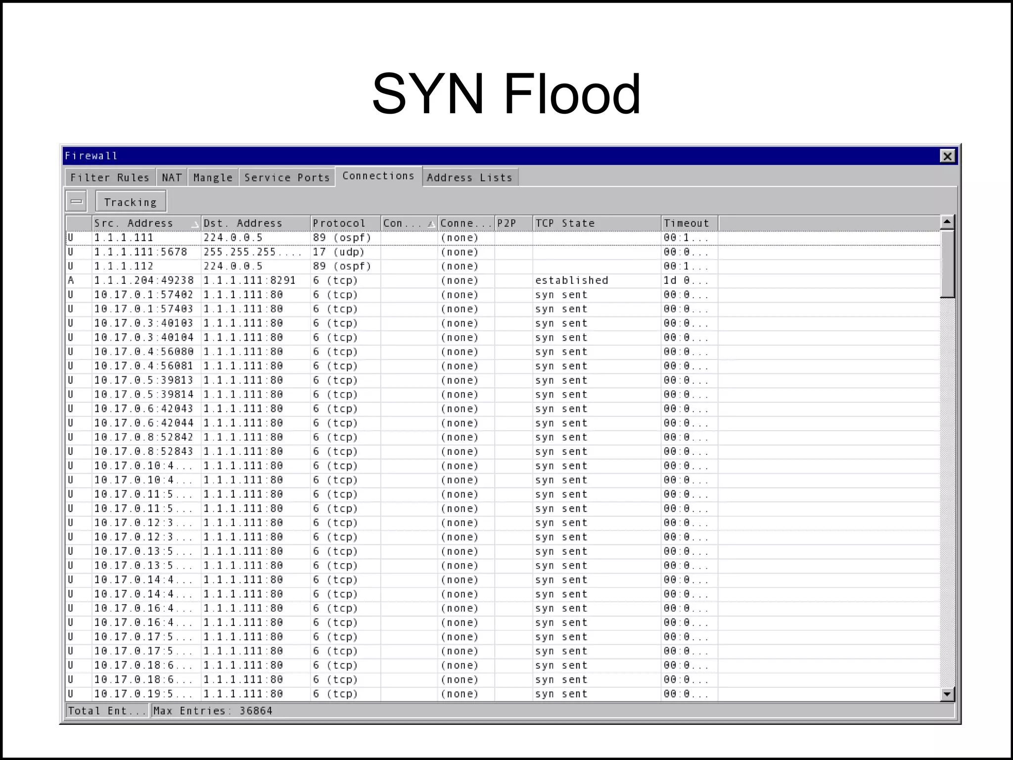 SYN Flood




© MikroTik 2007   51
 