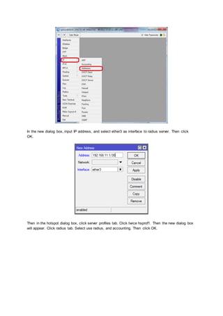 Mikrotik and easy hotspot, as hotspot billing system | DOCX