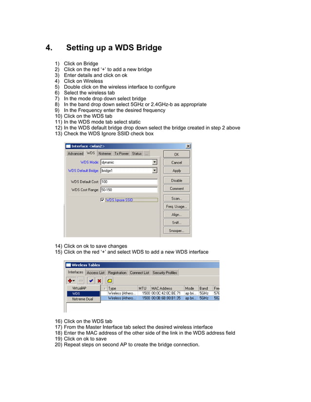 Mikrotik ap setup | PDF