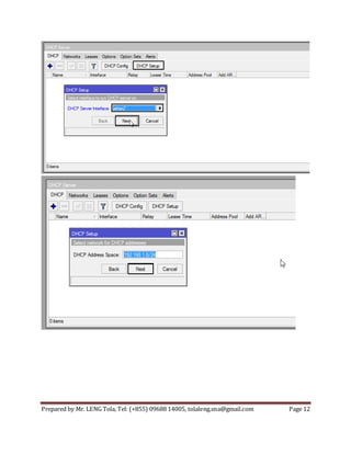 Prepared by Mr. LENG Tola, Tel: (+855) 09688 14005, tolaleng.sna@gmail.com Page 12
 