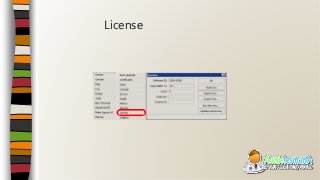 License
 