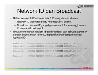 Contoh Network Id (Mikrotik)MTCNA presentation Material-IDN | PDF