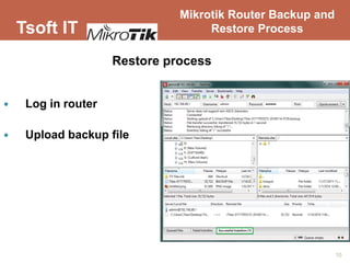 Mikrotik router backup and restore process | PPTX