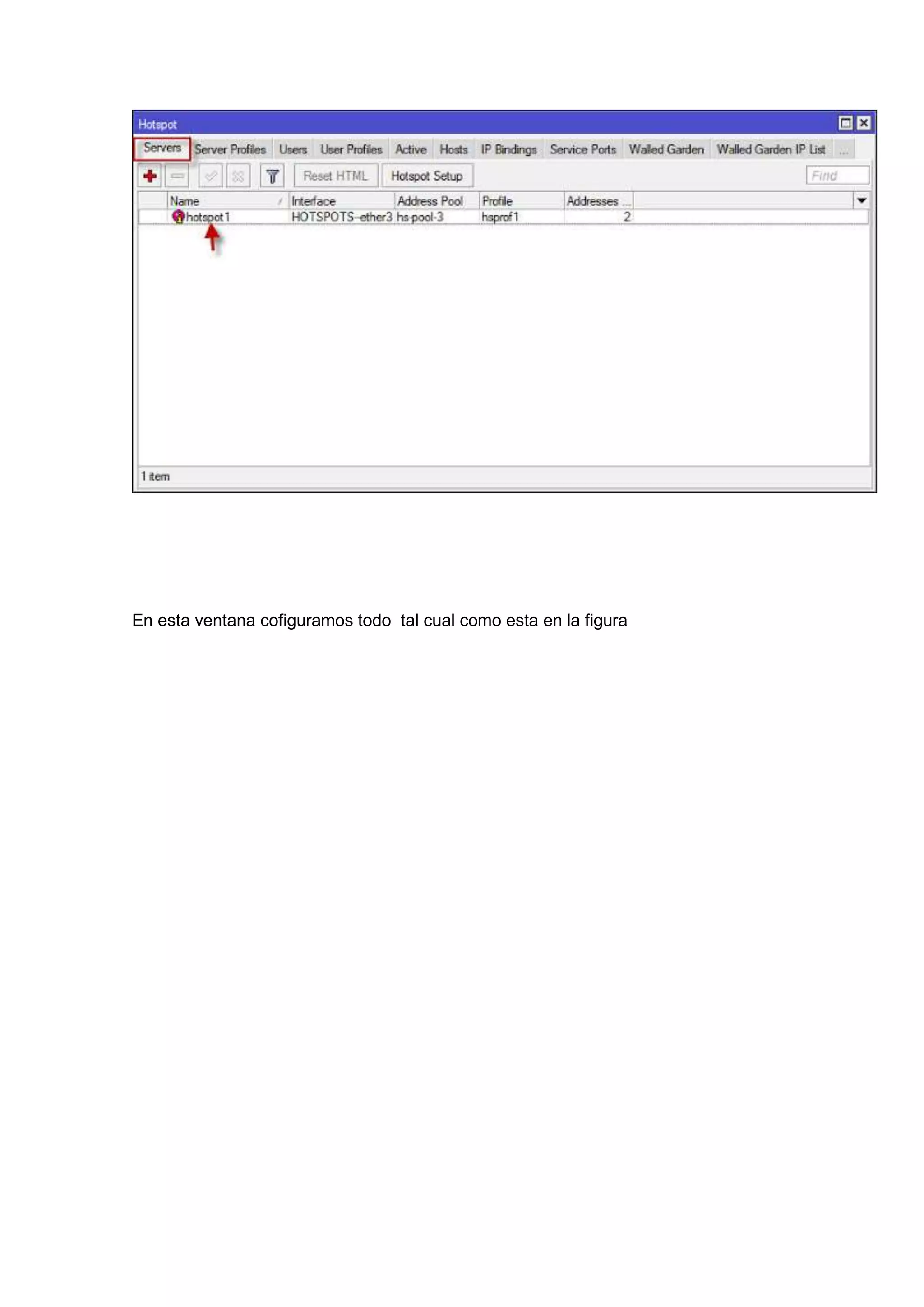 En esta ventana cofiguramos todo tal cual como esta en la figura

 