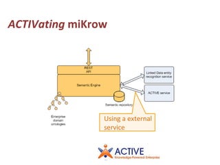 ACTIVating  miKrow Using a external service 