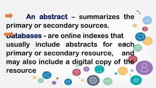 Abstract Databases MediaAndInformationLiteracyGrade12s.pptx