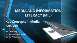 MEDIA AND INFORMATION LITERACY (MIL)
Functions of Communication and Media
Current Issues in Philippine Media
MIL PPT 05
Revised: October 5, 2017
THE EVOLUTION OF TRADITIONAL
TO NEW MEDIA (Part 2)
Mr. Arniel Ping
St. Stephen’s High School
Manila, Philippines
 