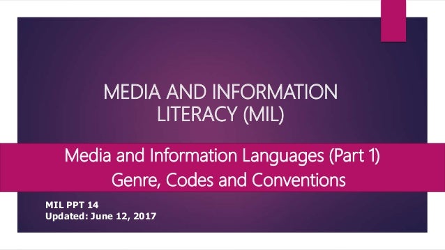 Media And Information Literacy Mil 6 Media And Information Langu