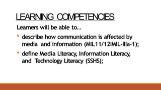 MEDIA INFORMATION LITERACY FOR G12 STUDENTS | PPTX
