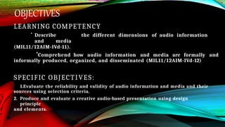 MIL 12 PPT LESSON 4.pptx MEDIA AND INFORMATION LITERACY | PPTX