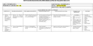 INSTITUCION EDUCATIVA DOLORES MARIA UCROS DE SOLEDAD AÑO 2.010 