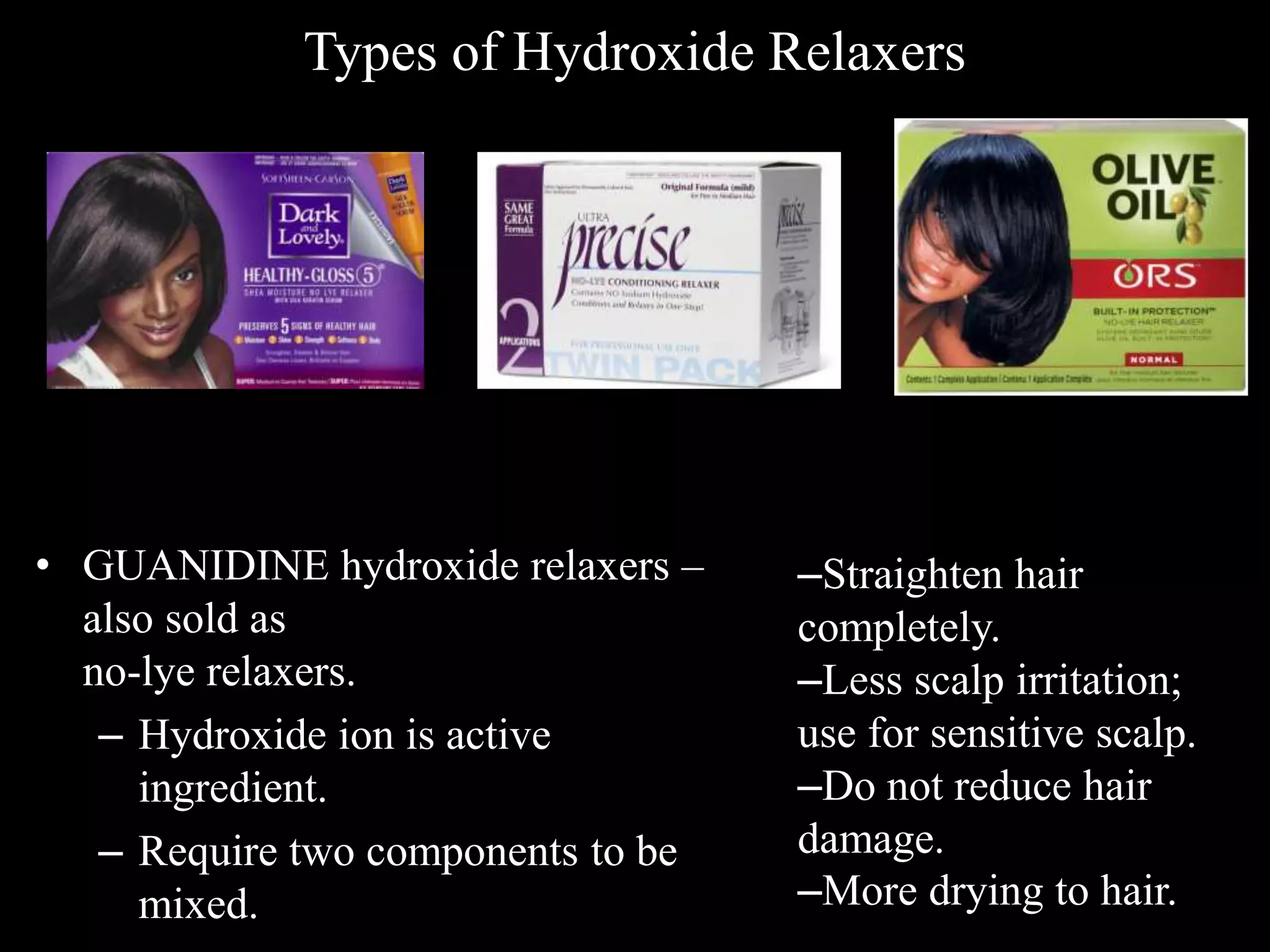 Relaxer Types Milady ch 20 Perms Relaxers | PPTX