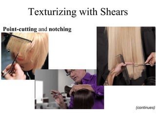 Texturizing with Shears
Point-cutting and notching
(continues)
 