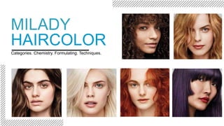 MILADY
HAIRCOLOR
Categories. Chemistry. Formulating. Techniques.
 