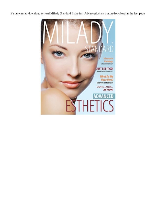 [DOWNLOAD] Milady Standard Esthetics Advanced