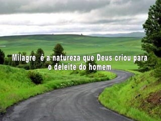 Milagre  é a natureza que Deus criou para  o deleite do homem 