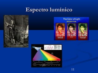 11
Espectro lumínicoEspectro lumínico
 