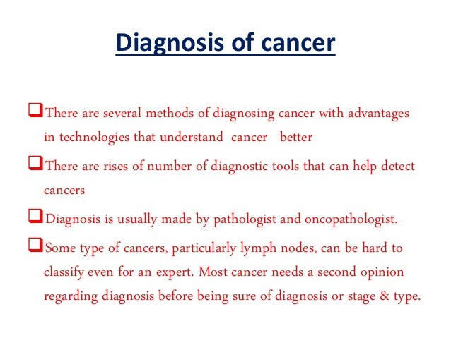 diagnosis of cancer