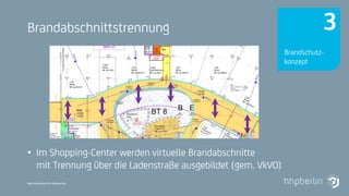 Next Generation Fire Engineering
Brandabschnittstrennung
• Im Shopping-Center werden virtuelle Brandabschnitte
mit Trennung über die Ladenstraße ausgebildet (gem. VkVO)
Brandschutz-
konzept
3
 