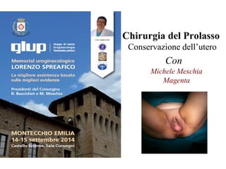 Chirurgia del Prolasso
Conservazione dell’utero
Con
Michele Meschia
Magenta
 