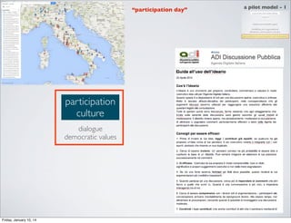 “participation day”

participation
culture
dialogue
democratic values

Friday, January 10, 14

a pilot model - 1

 