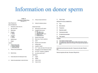 Information on donor sperm
 