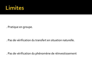Discussion. Automatisation de l’exécution (Singer, 2002). Optimisation de la prised’information (Goldstone, 1998;Haider & Frensch, 1996).. Optimisation des stratégies de recherches visuelles (Williams et al., 2002).. Augmentation du nombre de connaissances (Smeeton et al., 2005).. Pas de sollicitation de la mémoire de travail (Masters, 2003)
