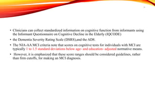 Mild cognitive impairment (mci) | PPTX