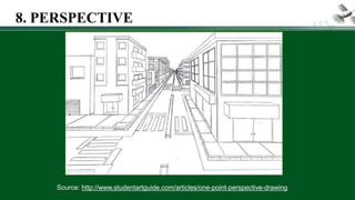 Source: http://www.studentartguide.com/articles/one-point-perspective-drawing
8. PERSPECTIVE
 