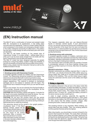 Instruction Manual for Mild X7 Dual