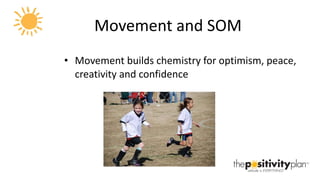 Movement and SOM <ul><li>Movement builds chemistry for optimism, peace, creativity and confidence </li></ul>