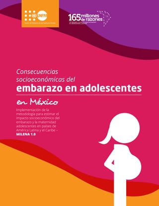 embarazo en adolescentes
Consecuencias
socioeconómicas del
en México
Implementación de la
metodología para estimar el
impacto socioeconómico del
embarazo y la maternidad
adolescentes en países de
América Latina y el Caribe –
MILENA 1.0
 