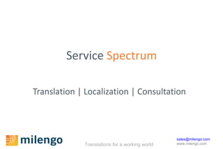 Service  Spectrum Translation | Localization | Consultation 