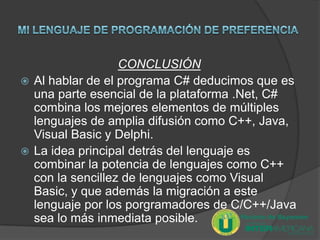 Mi lenguaje de programación de preferencia | PPTX
