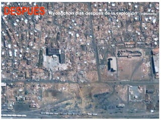 DESPUÉS   Ryongchon días después de la explosión  (DigitalGlobe)‏ 
