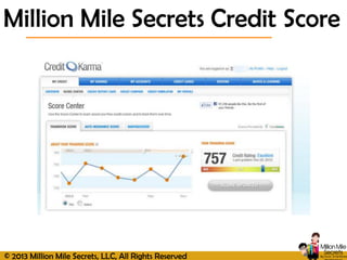 © 2013 Million Mile Secrets, LLC, All Rights Reserved
Million Mile Secrets Credit Score
 