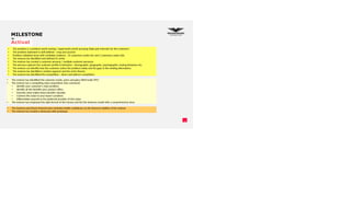 16
MILESTONE
3:
Activat
e
• The problem is a problem worth solving / opportunity worth pursuing (high pain intensity for the customer)
• The problem statement is well defined - crisp and succinct
• Problem validation done with verifiable evidence - 25 customers under b2c and 2 customers under b2b.
• The venture has identified and defined it's niche
• The venture has created a customer persona / multiple customer personas
• The persona captures the customer profile & behaviors - demographic, geographic, psychographic, buying behaviors etc.
• The venture can identify how the customer solves the problem today and the gaps in the existing alternatives.
• The venture has identified a market segment and the niche therein
• The venture has identified the competition - direct and indirect competitors
• The venture has identified the customer needs, pains and gains (Well made VPC)
• The venture has a compelling value proposition (See comment)
• Identify your customer's main problem.
• Identify all the benefits your product offers.
• Describe what makes these benefits valuable.
• Connect this value to your buyer's problem.
• Differentiate yourself as the preferred provider of this value.
• The venture has employed the right format of the Canvas and the the business model tells a comprehensive story
• The business plan/basic financial plan (activate) instills confidence on the financial viability of the venture
• The venture has created a showcase-able prototype
 