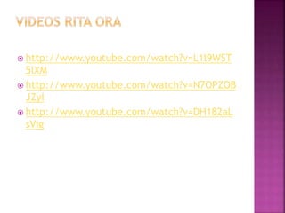  http://www.youtube.com/watch?v=L1l9WST
5lXM
 http://www.youtube.com/watch?v=N7OPZOB
JZyI
 http://www.youtube.com/watch?v=DH182aL
sVig
 