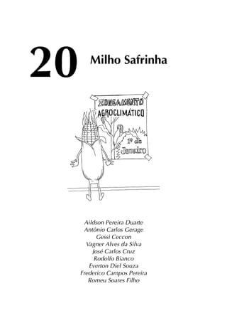 Aildson Pereira Duarte
Antônio Carlos Gerage
Gessi Ceccon
Vagner Alves da Silva
José Carlos Cruz
Rodolfo Bianco
Everton Diel Souza
Frederico Campos Pereira
Romeu Soares Filho
Milho Safrinha
20
 