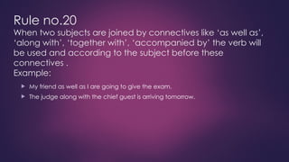 Subject verb agreement file type pptx by dibya | PPTX