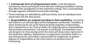 Milieu therapy—the therapeutic community | PPTX