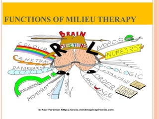 FUNCTIONS OF MILIEU THERAPY
 