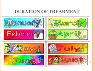 DURATION OF TREARMENT
 