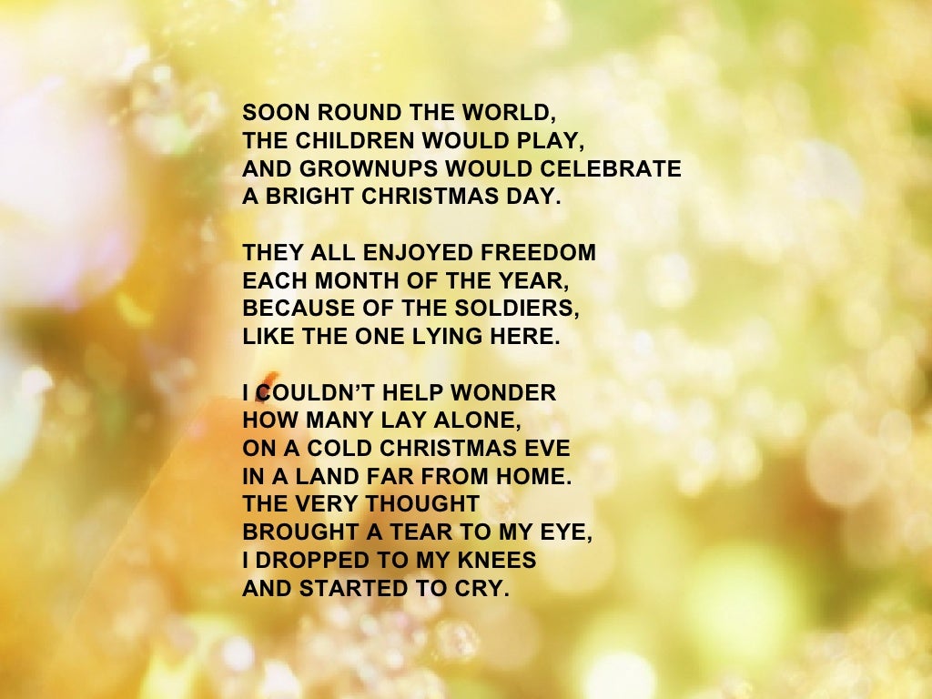 Military Christmas Poem