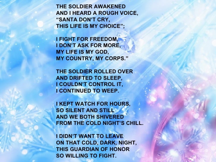 santa visits a soldier poem
