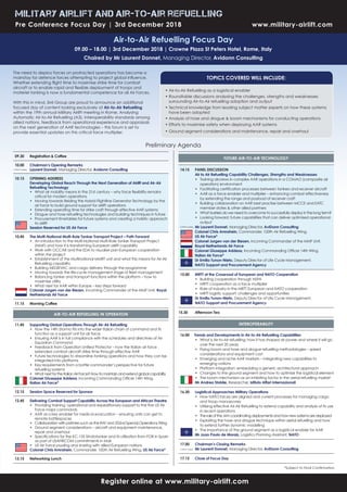 SMi Group's Military Airlift and Air-to-Air Refuelling 2018 | PDF
