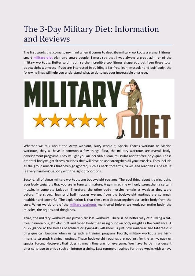 For Better life: The Army Diet / Military Diet it's all ...