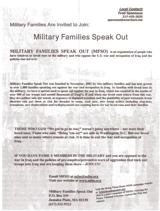Military familiesspeakout