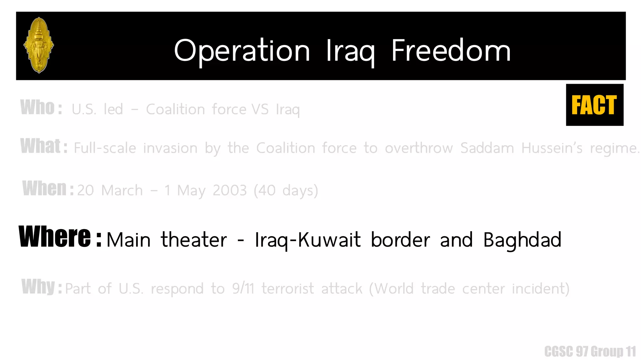Military history : Operation Iraqi Freedom | PDF